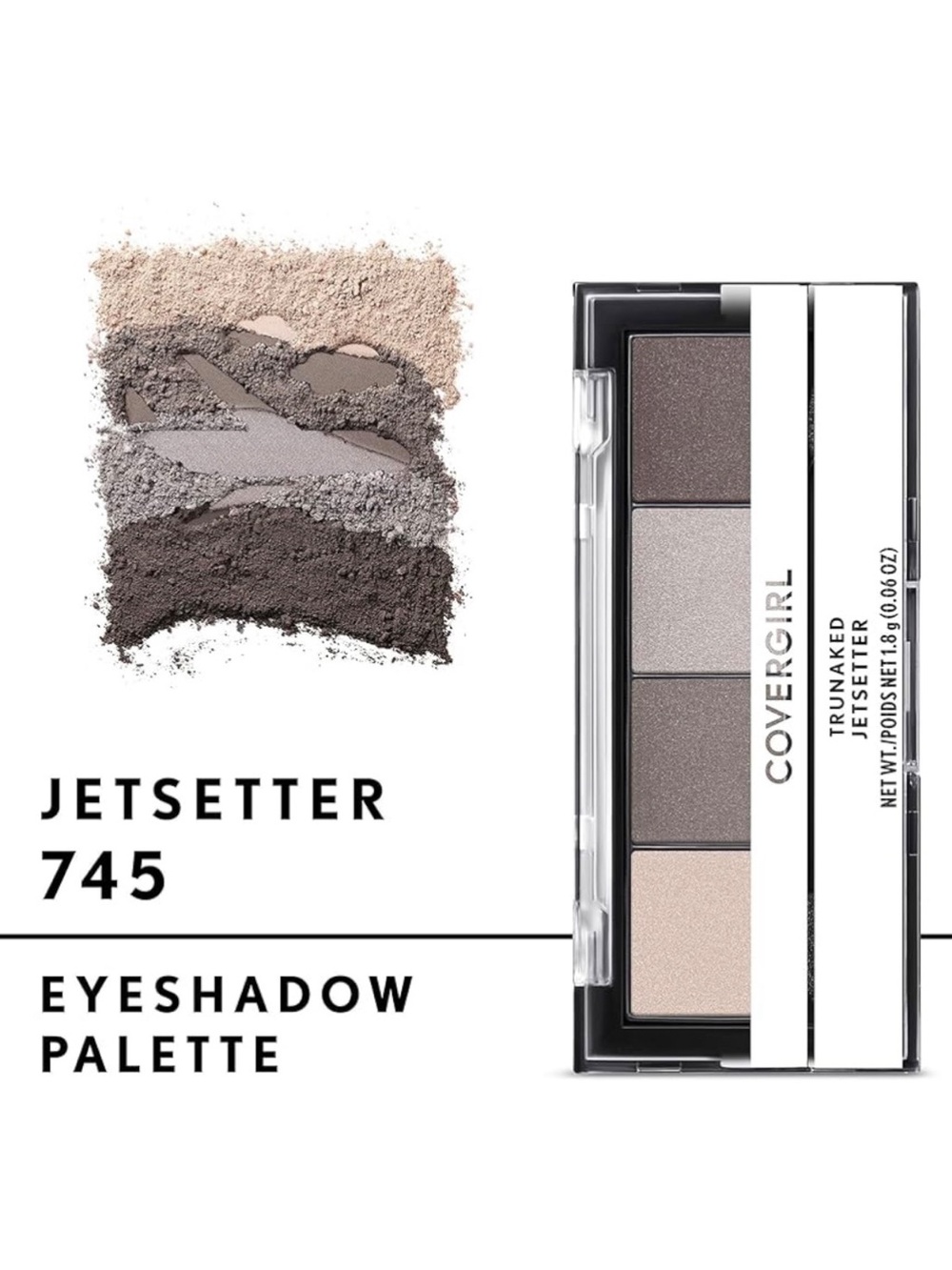 COVERGIRL TruNaked Quad Eyeshadow Palette - Jetsetter, NEW